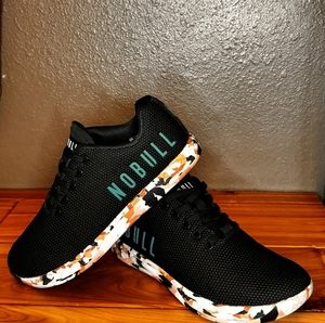 NOBULL Project Trainer Wild Jewel Green Multi Color Sole W6.5 Athletic Sneaker